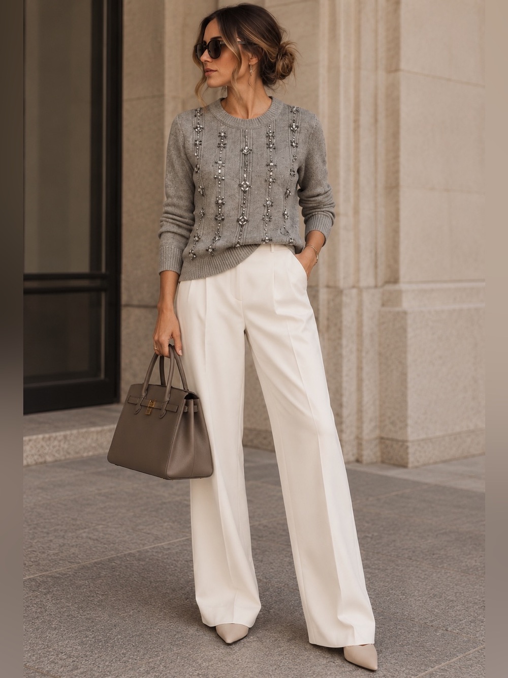 Tory Burch jewelled knit sweater